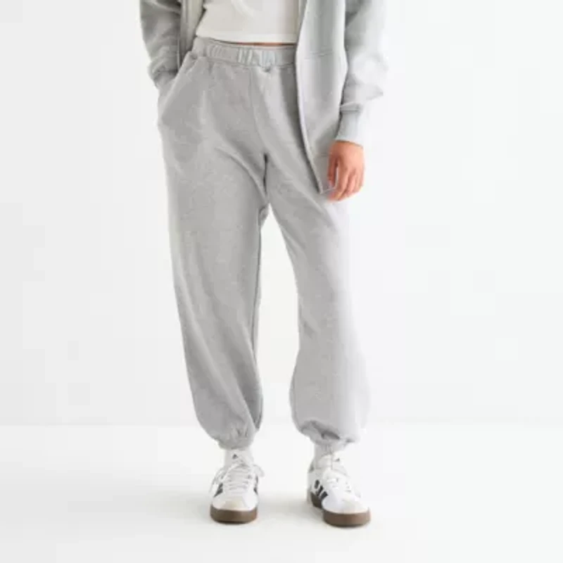 Arizona Womens Cinched Juniors Fleece Jogger Pant