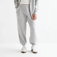 Arizona Womens Cinched Juniors Fleece Jogger Pant