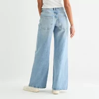 Arizona Womens Juniors Low Rise Baggy Fit Jean