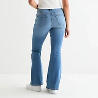 Arizona Womens Juniors Low Rise Flare Leg Jean