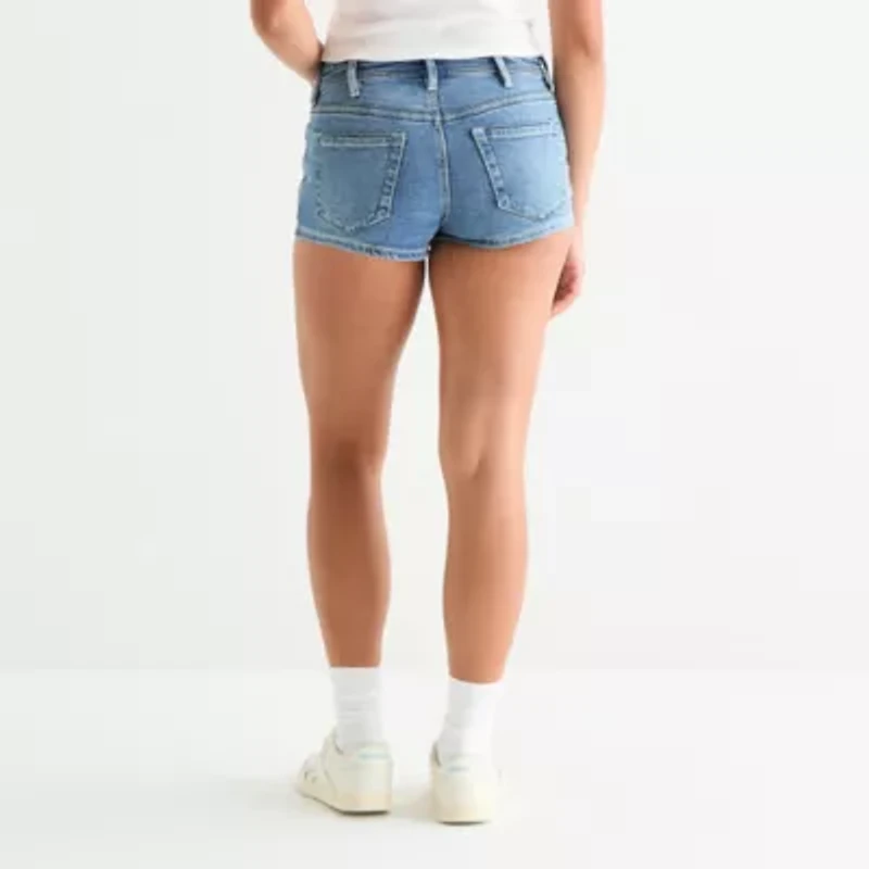 Arizona Womens Low Rise-Juniors Micro Denim Short