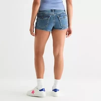 Arizona Womens Low Rise-Juniors Denim Short