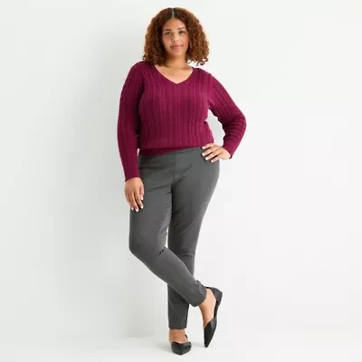 St. John's Bay Womens Skinny Plus Pull-On Pant