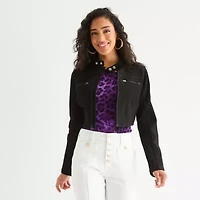 Bold Elements Womens Denim Midweight Cropped Jacket