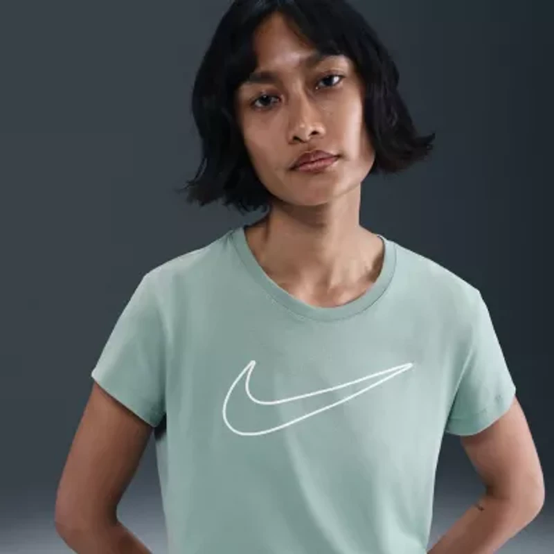 Nike Club Womens Crew Neck Short Sleeve Active T-Shirt