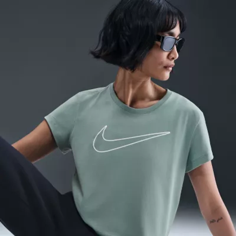 Nike Club Womens Crew Neck Short Sleeve Active T-Shirt