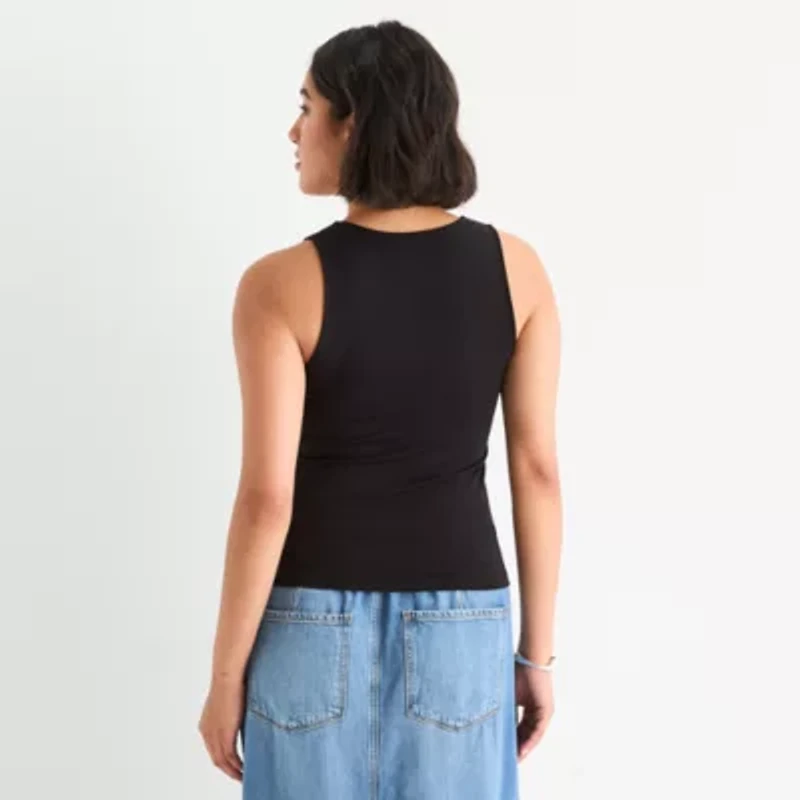 a.n.a Seamed Womens V Neck Sleeveless Tank Top