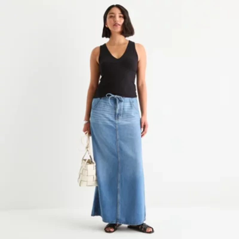 a.n.a Seamed Womens V Neck Sleeveless Tank Top