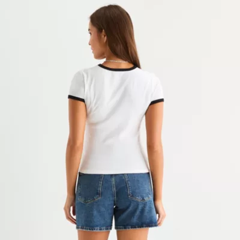 a.n.a Womens Crew Neck Short Sleeve T-Shirt