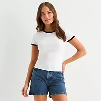 a.n.a Womens Crew Neck Short Sleeve T-Shirt