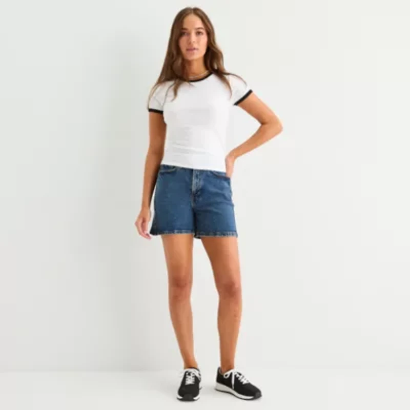 a.n.a Womens Crew Neck Short Sleeve T-Shirt