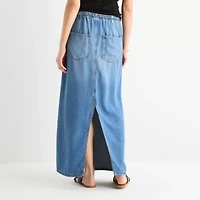 a.n.a Womens Low Rise Long Denim Skirt