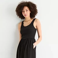 a.n.a Womens Sleeveless Midi A-Line Dress