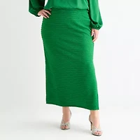 Bold Elements Womens Midi Pencil Skirt-Plus