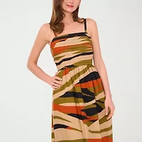 Sam And Jess Womens Sleeveless Abstract Maxi Dress
