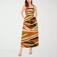 Sam And Jess Womens Sleeveless Abstract Maxi Dress