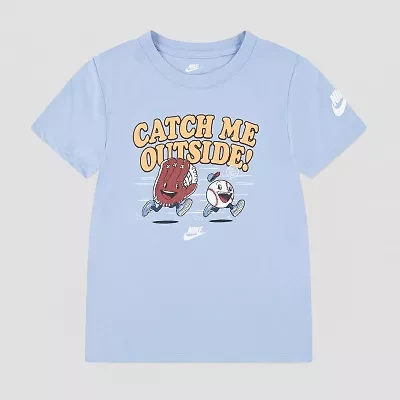 Nike Little Boys Crew Neck Short Sleeve Regular Fit Graphic T-Shirt