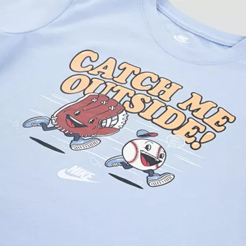 Nike Little Boys Crew Neck Short Sleeve Regular Fit Graphic T-Shirt