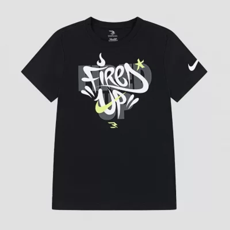 Nike 3BRAND by Russell Wilson Big Kid Boys Crew Neck Short Sleeve Regular Fit Graphic T-Shirt