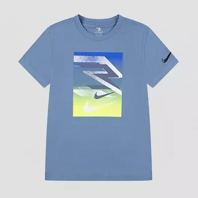 Nike 3BRAND by Russell Wilson Big Kid Boys Crew Neck Short Sleeve Regular Fit Graphic T-Shirt