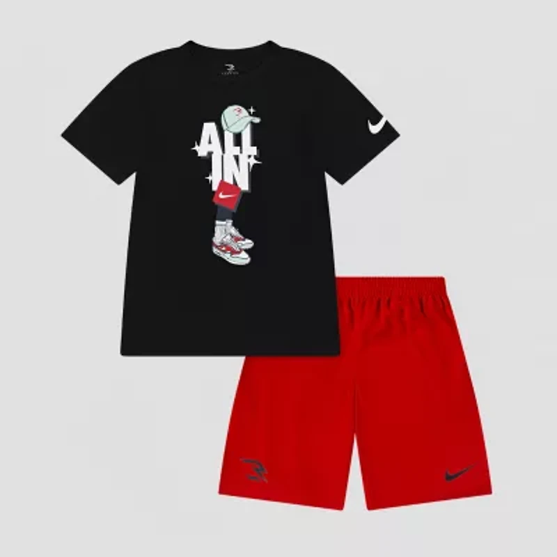 Nike 3BRAND by Russell Wilson Big Kid Boys 2-pc. Short Set