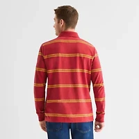 St. John's Bay Super Soft Jersey Mens Classic Fit Long Sleeve Polo Shirt