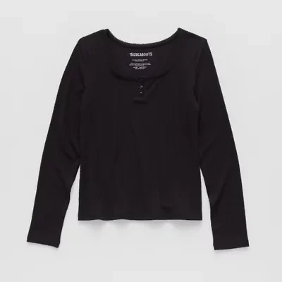 Thereabouts Little & Big Kid Girls Square Neck Long Sleeve T-Shirt