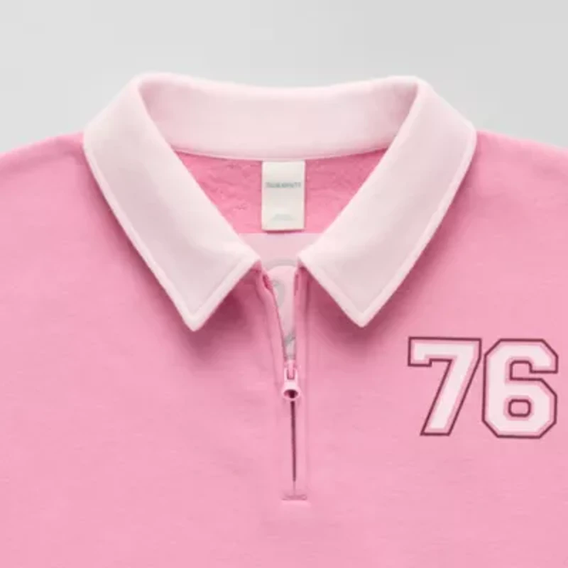 Thereabouts Little & Big Kid Girls Long Sleeve Fleece Casual Quarter-Zip Pullover