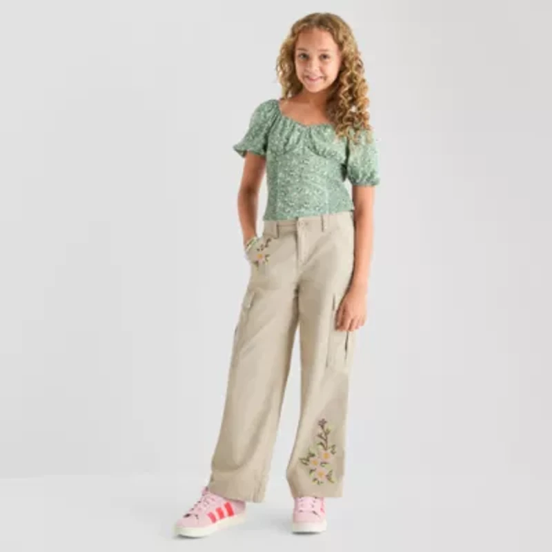 Thereabouts Girls Wide Leg Cargo Pant
