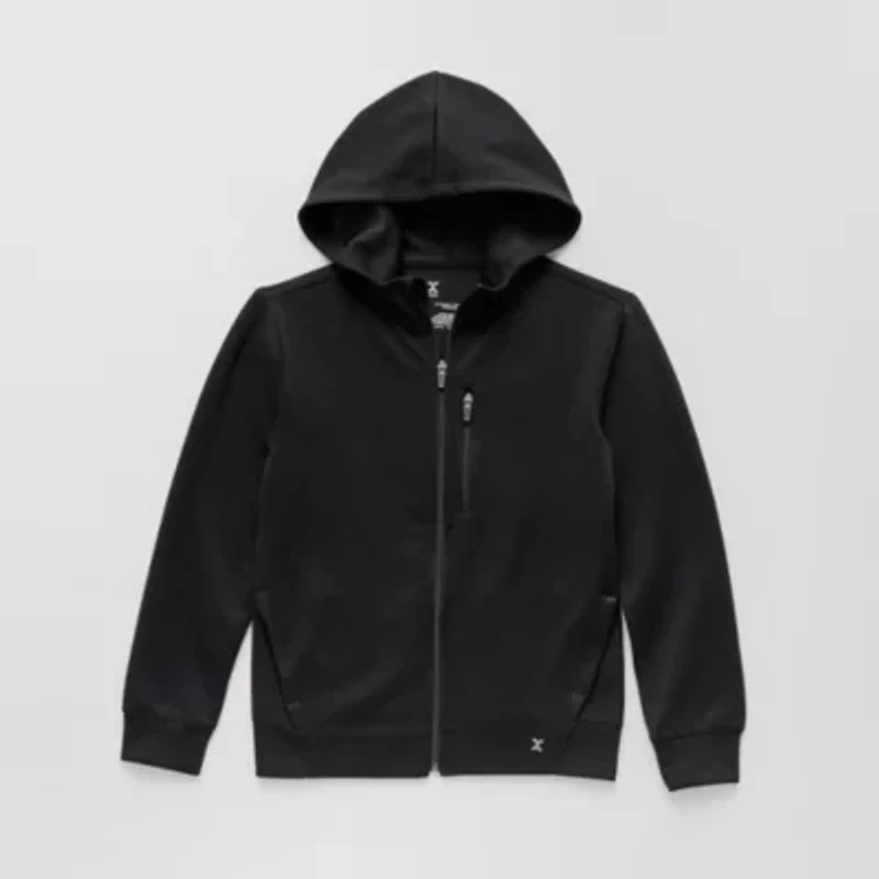 Xersion Double Knit Fleece Little & Big Kid Boys Long Sleeve Zipper Hoodie