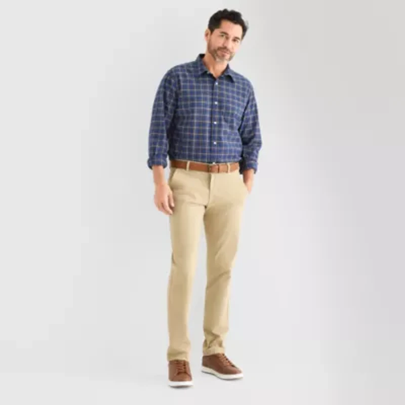 St. John's Bay Poplin Mens Long Sleeve Classic Fit Button-Down Shirt