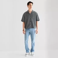 Arizona Mens Short Sleeve Relaxed Fit Button-Down Shirt