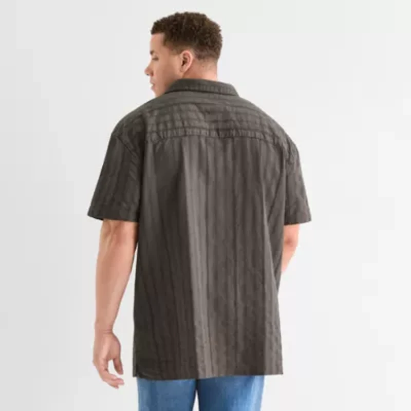 Arizona Mens Big and Tall Short Sleeve Button Down Shirt