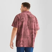 Arizona Mens Big and Tall Short Sleeve Button Down Shirt