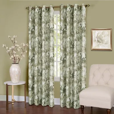 Tranquil Grommet Top Light-Filtering Single Curtain Panel