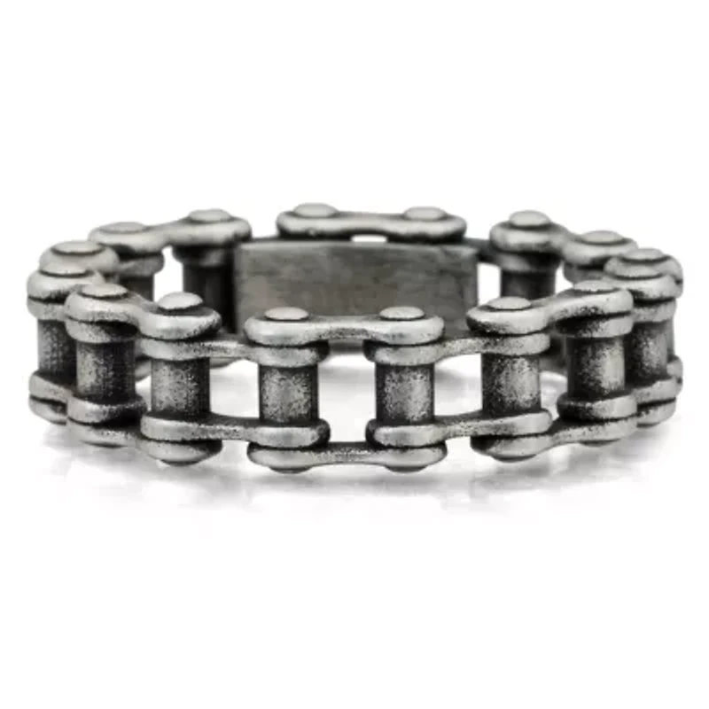 Mens Stainless Steel Bike Chain Band