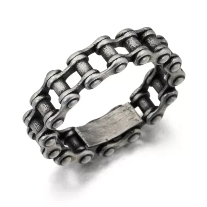 Mens Stainless Steel Bike Chain Band