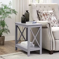 Convenience Concepts Oxford Living Room Collection Storage Chairside Table