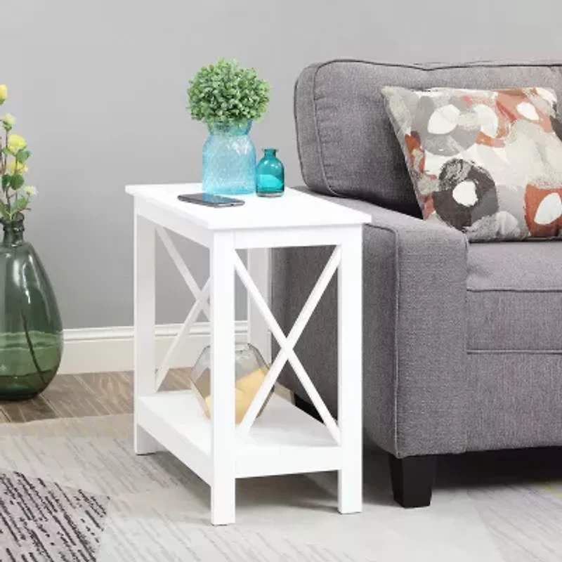 Convenience Concepts Oxford Living Room Collection Storage Chairside Table