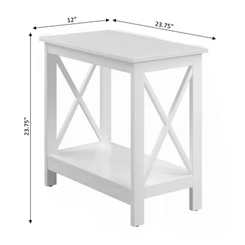 Convenience Concepts Oxford Living Room Collection Storage Chairside Table