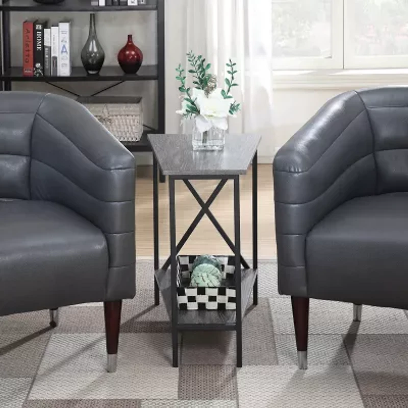 Convenience Concepts Wedge Living Room Collection Storage End Table