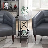 Convenience Concepts Wedge Living Room Collection Storage End Table