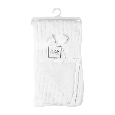 3 Stories Trading Company Cable Knit Sherpa Baby Blanket