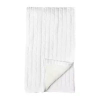 3 Stories Trading Company Cable Knit Sherpa Baby Blanket