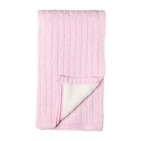 3 Stories Trading Company Cable Knit Sherpa Baby Blanket