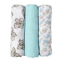 3 Stories Trading Company 3-pc. Swaddle Blanket