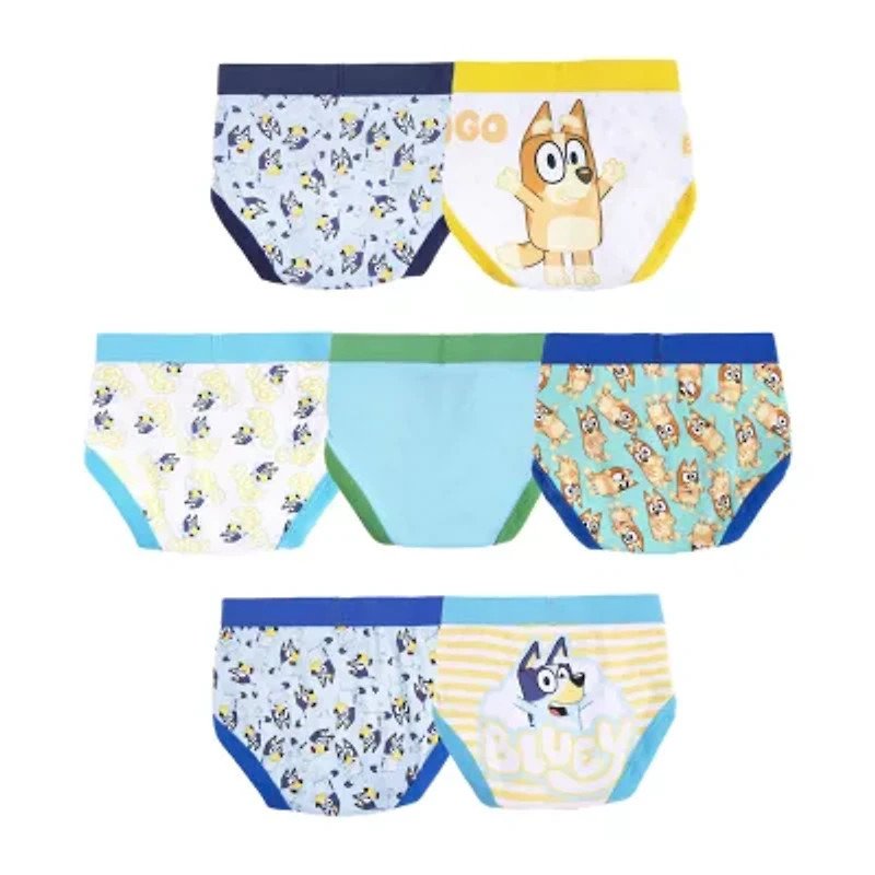 Bluey Toddler Boys 7 Pack Briefs Tbup4880