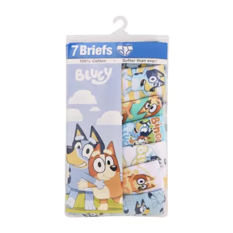 Bluey Toddler Boys 7 Pack Briefs Tbup4880