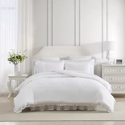 Laura Ashley Eyelet Ruffle Midweight Comforter Set