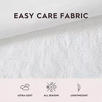 Laura Ashley Eyelet Ruffle Midweight Comforter Set